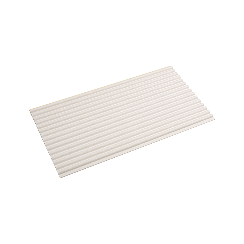 Revestimiento de pared colorido de madera y plástico en 3D