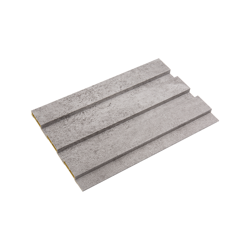 Panel de pared de madera y plástico ranurado en 3D bien hecho