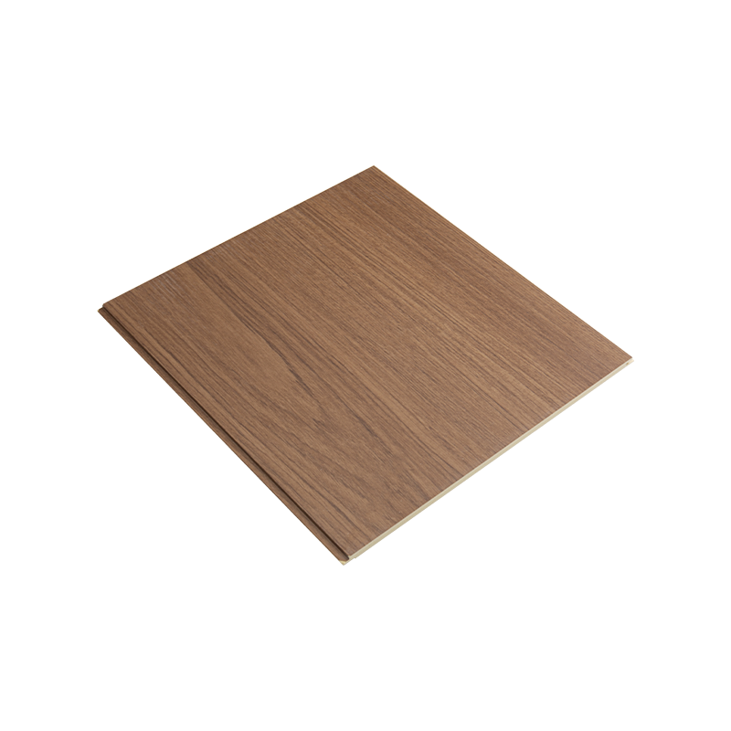 Panel de pared fonoabsorbente de madera y plástico 3d para sala de estar moderna